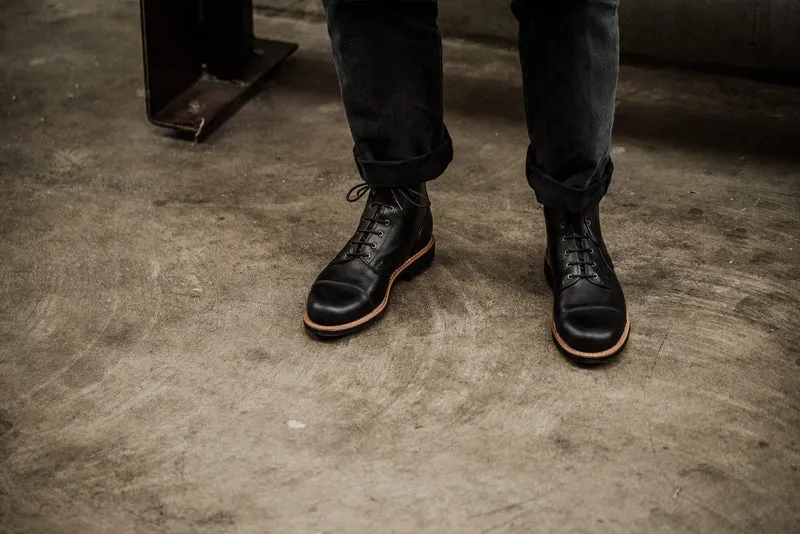 Tejo Black Boots Military Sole