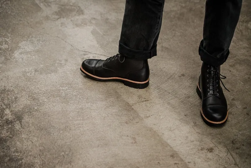 Tejo Black Boots Military Sole