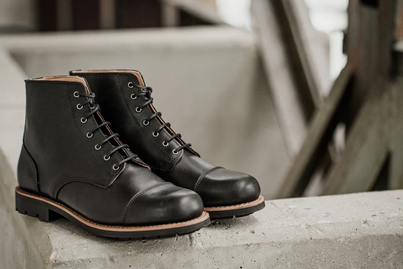 Tejo Black Boots Military Sole
