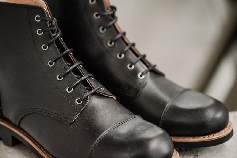 Tejo Black Boots Military Sole