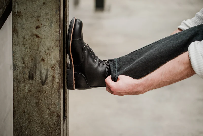 Tejo Black Boots Military Sole