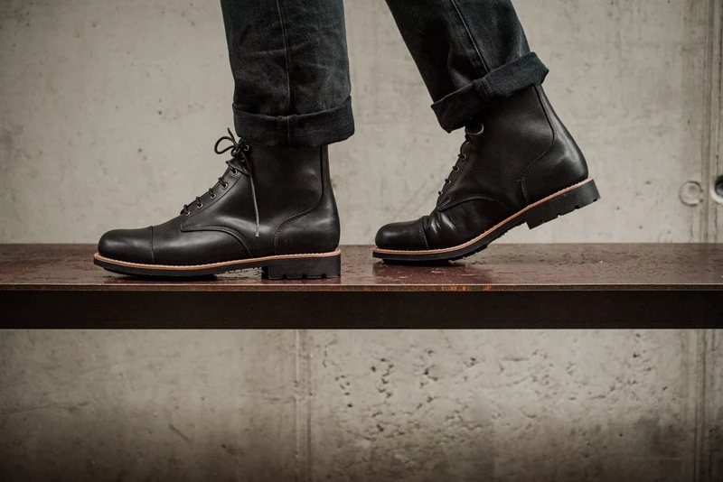 Tejo Black Boots Military Sole