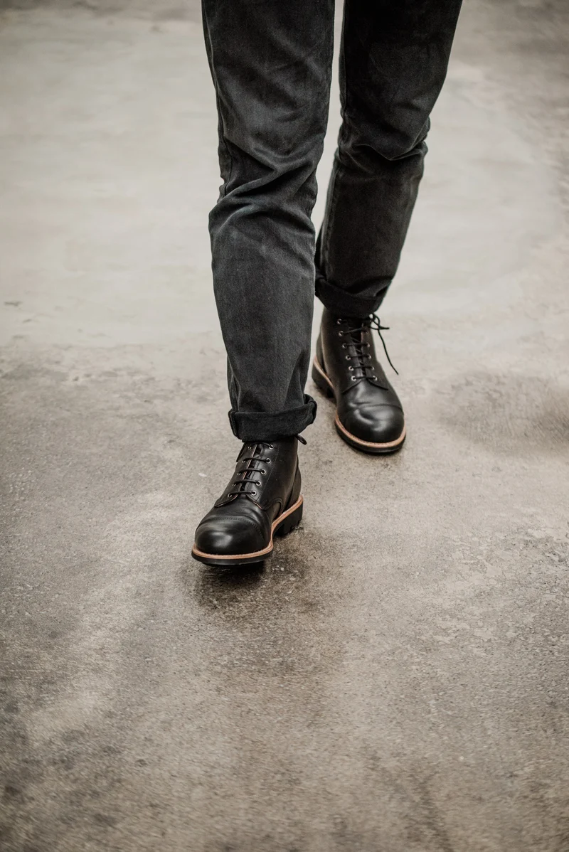 Tejo Black Boots Military Sole