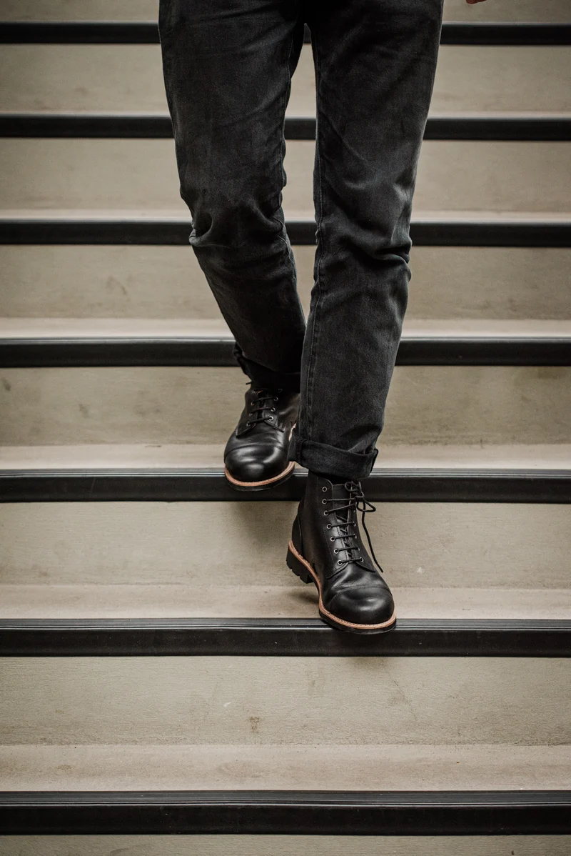 Tejo Black Boots Military Sole