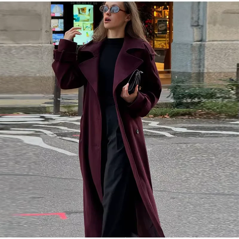 Damen Trenchcoat mit Doppelknopfleiste und Gürtel – Valessa