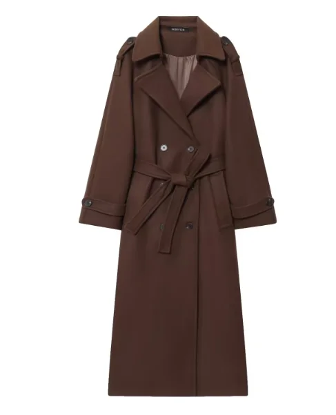 Damen Trenchcoat mit Doppelknopfleiste und Gürtel – Valessa