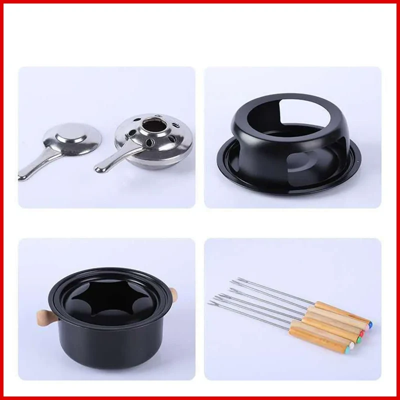 Fondue-Set aus Karbonstahl mit 6 Gabeln – Fondara
