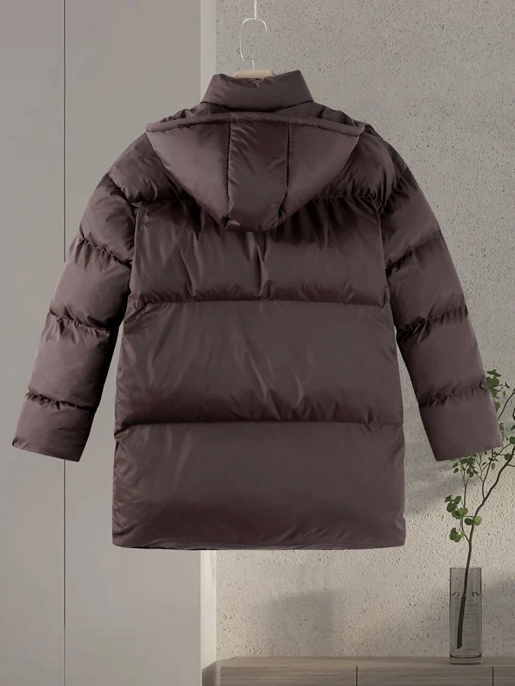 Damen Winterjacke mit abnehmbarer Kapuze und Stehkragen – Norvella