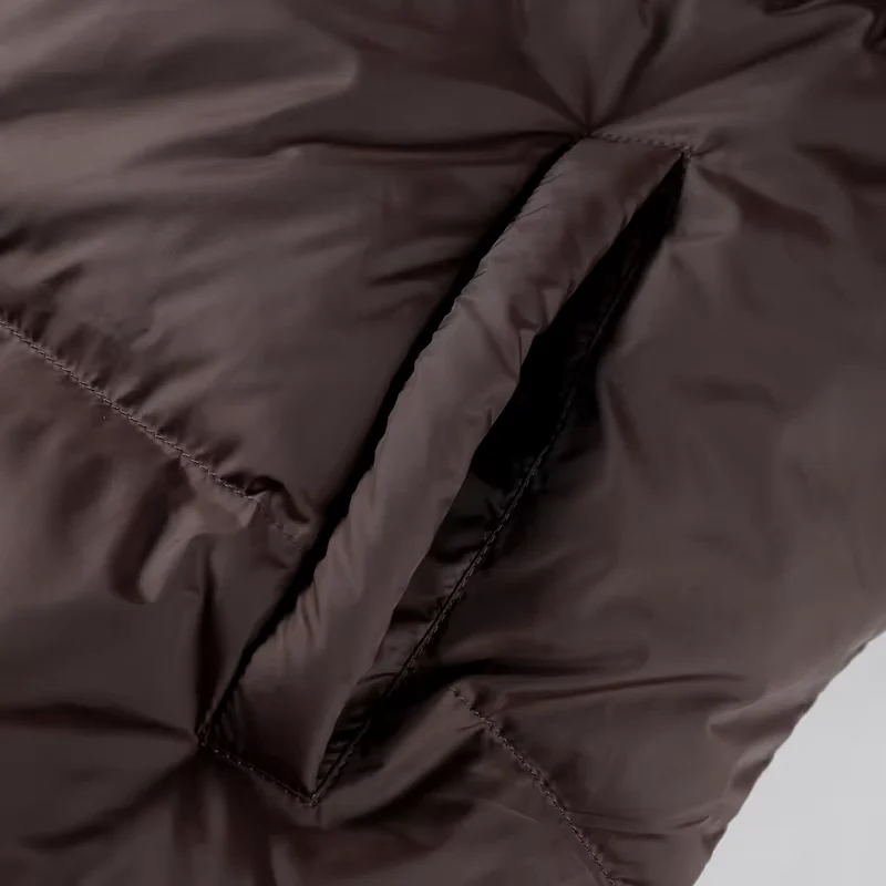 Damen Winterjacke mit abnehmbarer Kapuze und Stehkragen – Norvella