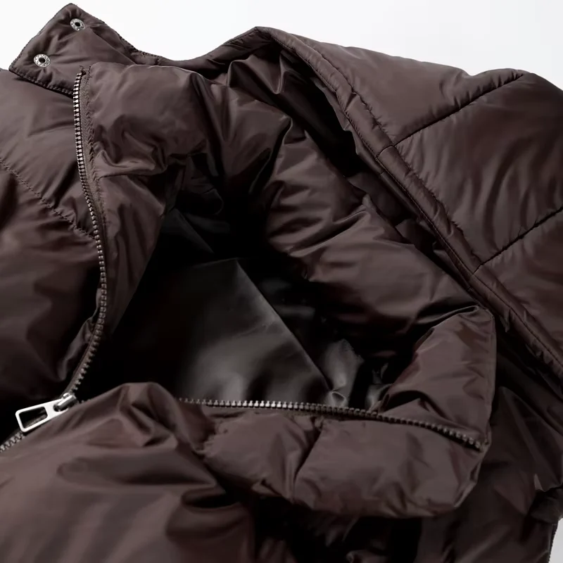 Damen Winterjacke mit abnehmbarer Kapuze und Stehkragen – Norvella