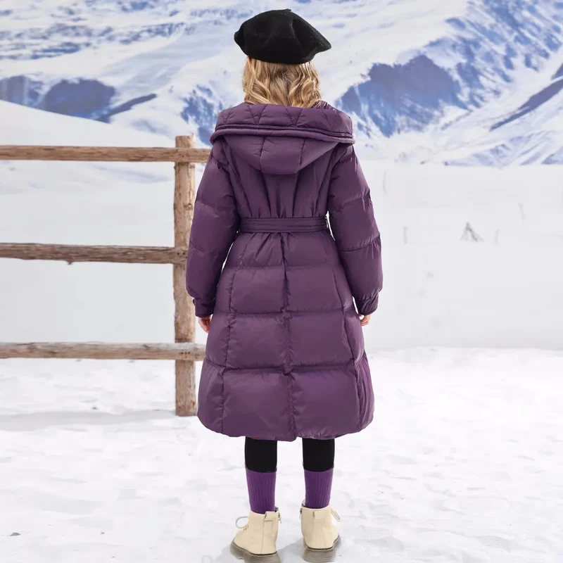 Mädchen Wintermantel mit Kapuze und Reißverschluss Elvarosa