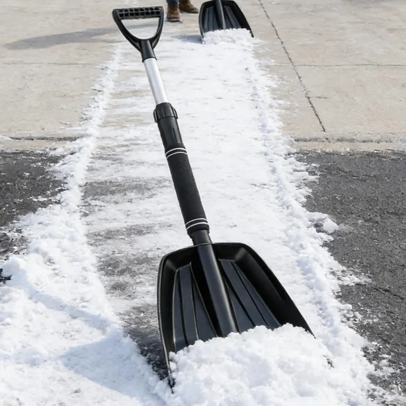 Kompakte Schneeschaufel mit Teleskopstiel und D-Griff Calvexo