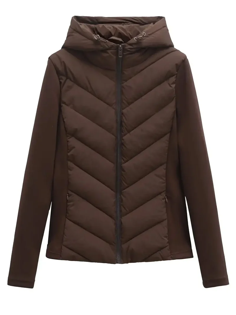 Elegante Damen Steppjacke mit Kapuze – Mireva
