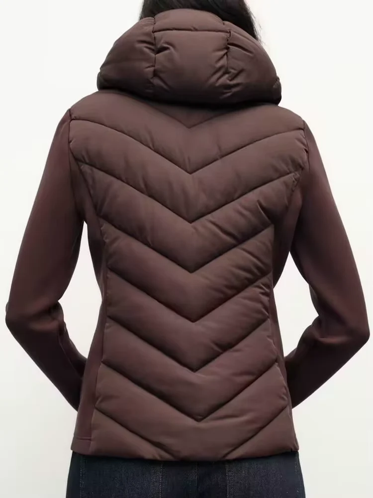 Elegante Damen Steppjacke mit Kapuze – Mireva