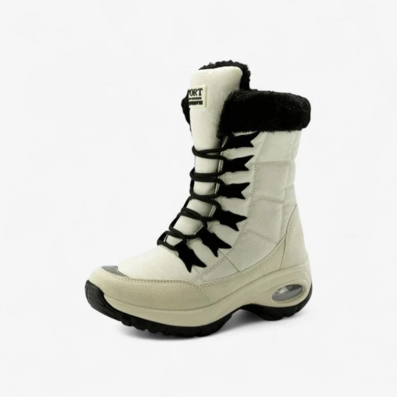 Damen Winterstiefel mit Futter und Schnürung Calverra