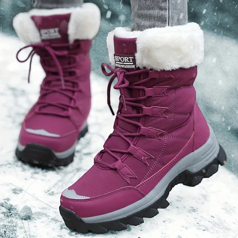 Damen Schnürstiefel mit Plüschfutter und kräftiger Sohle Virella