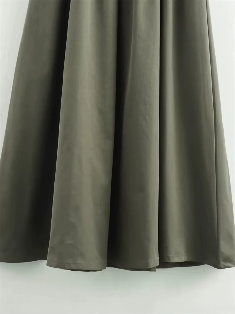 Damen Ärmelloses Midikleid mit Plisseefalten und Reißverschluss – Elanora