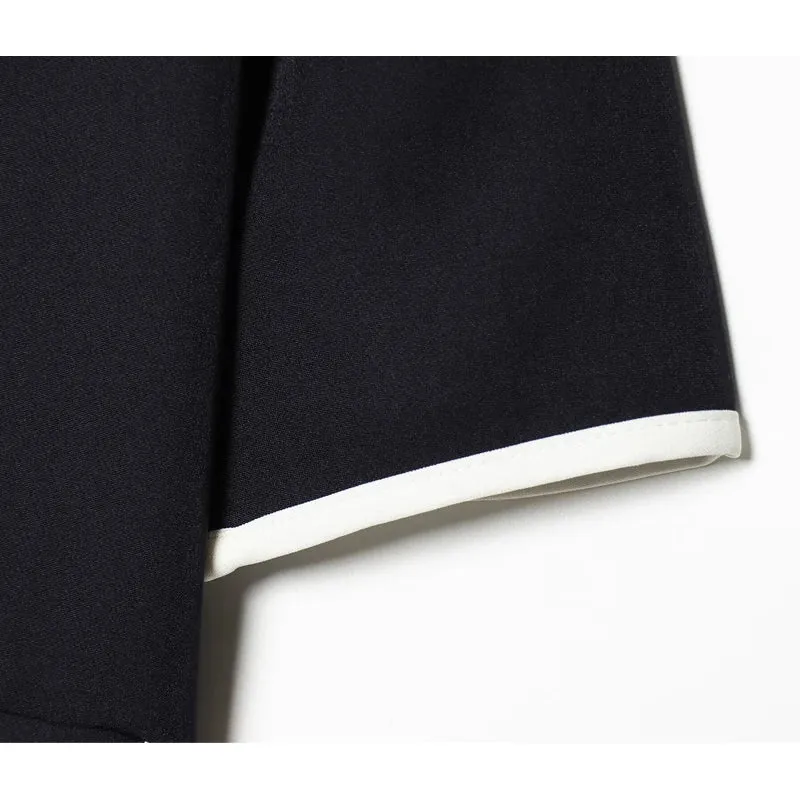 Damen Cropped Blazer mit Kurzarm und Taschen – Elviane