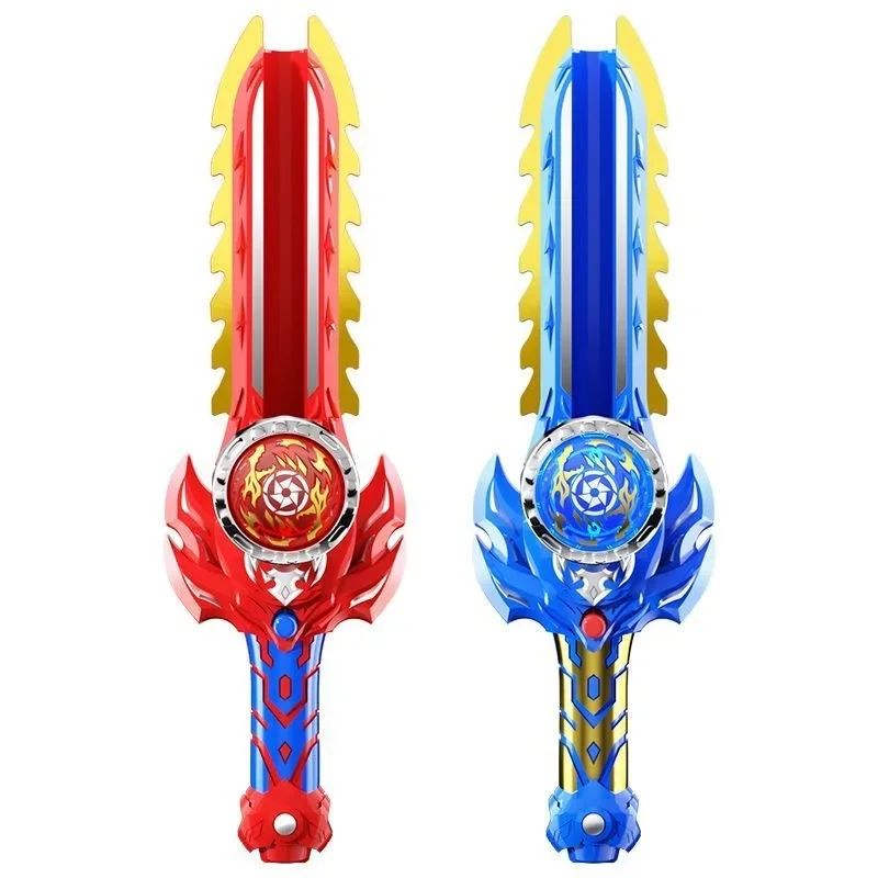 2-in-1 Spielzeugschwert mit Kreisel-Launcher Veltrix