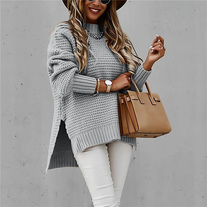 Damen Strickpullover mit hohem Kragen Solenya