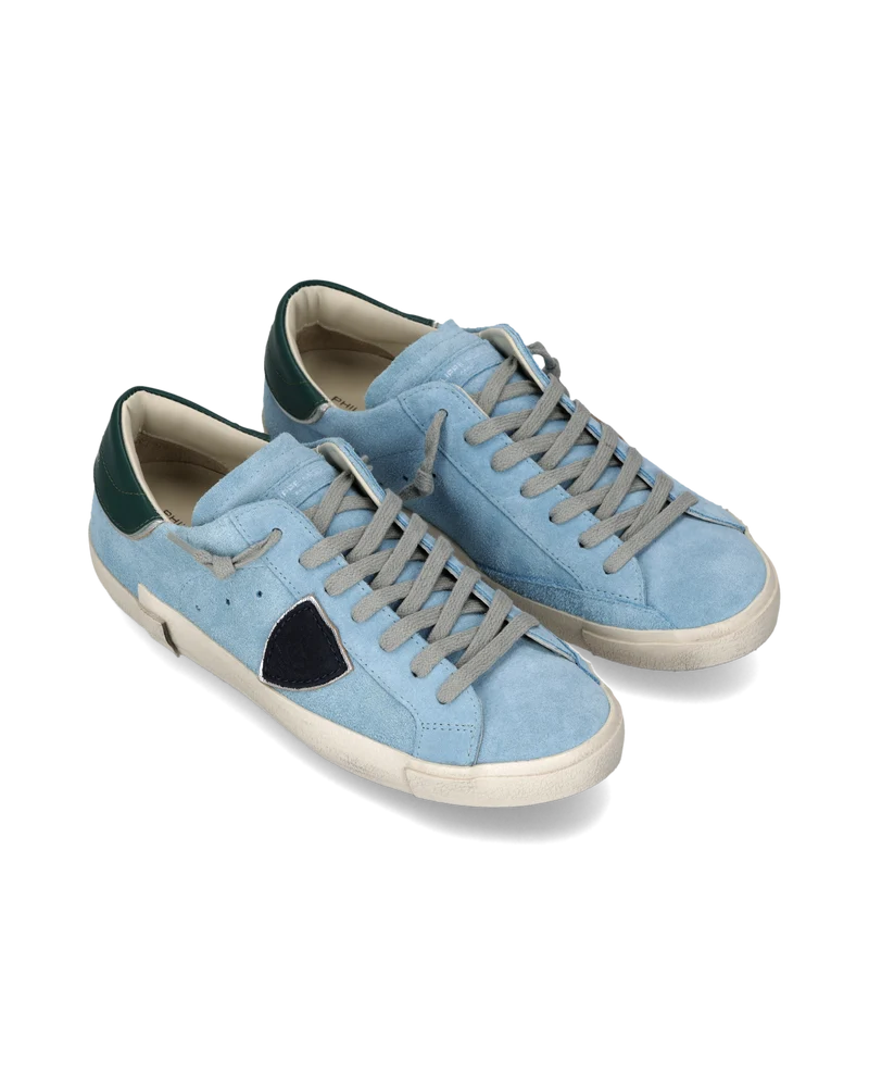 Sneakers Prsx Men, Light Blue Dark Green
