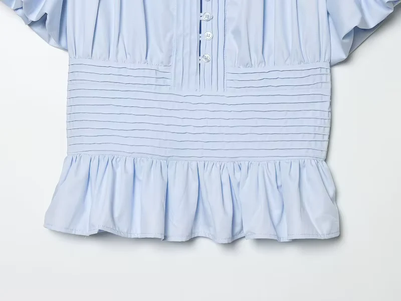 Liora Damen Bluse mit Volantärmeln