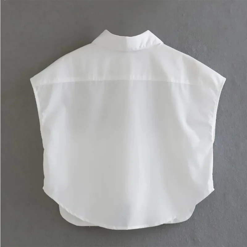 Eloria Damen Cropped Bluse mit Knopfleiste