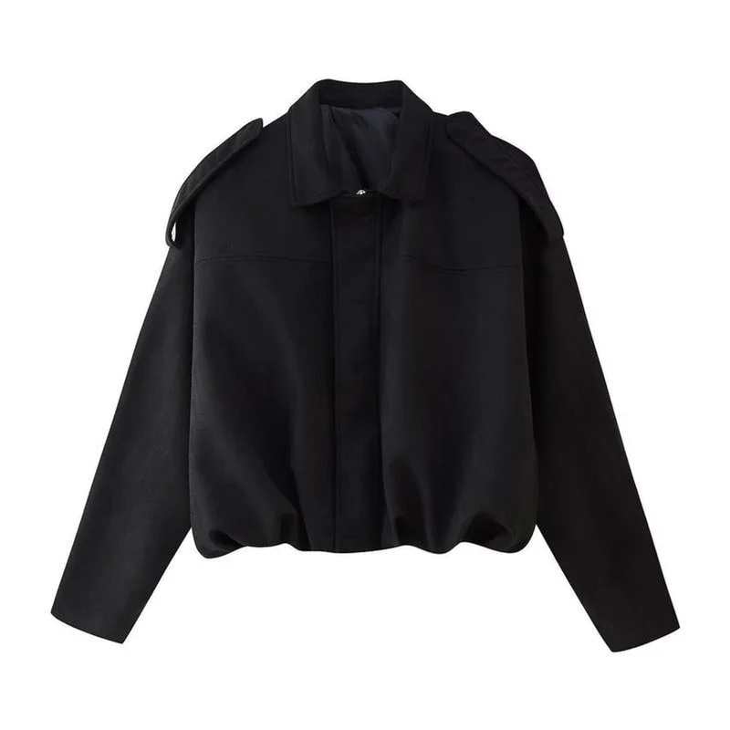 Damen Oversize Bomberjacke aus Wildlederoptik – Virella