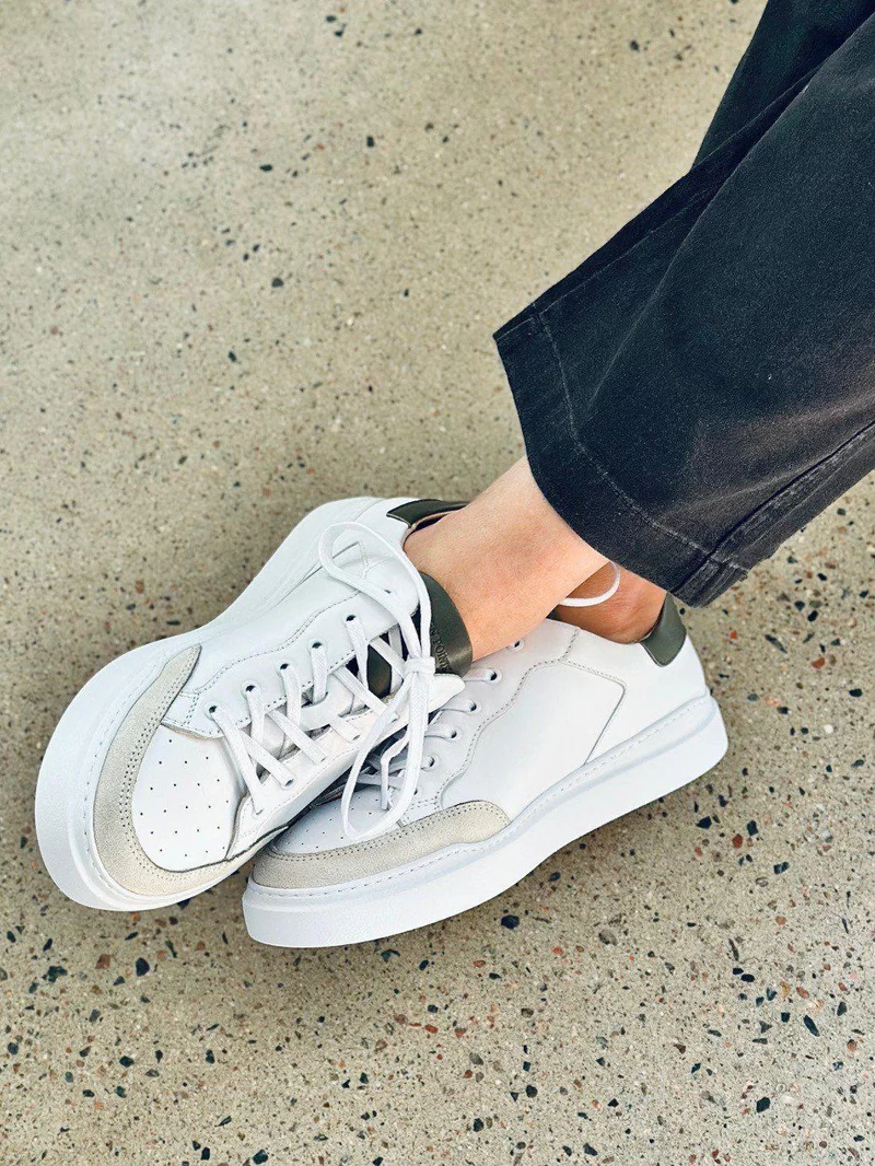 Tristan Sneakers — White/Green