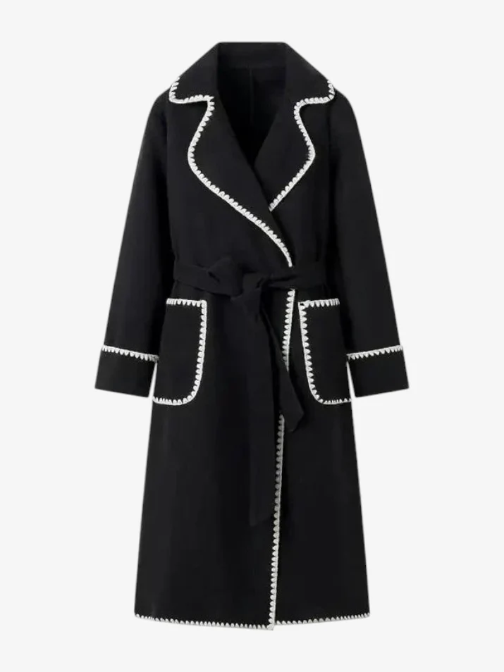Damen Trenchcoat mit Taillengürtel und Seitentaschen Valmessa