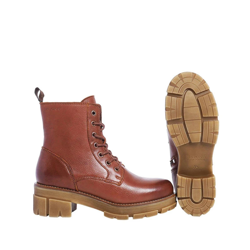 Cecilia Laced boots — Nutbrown
