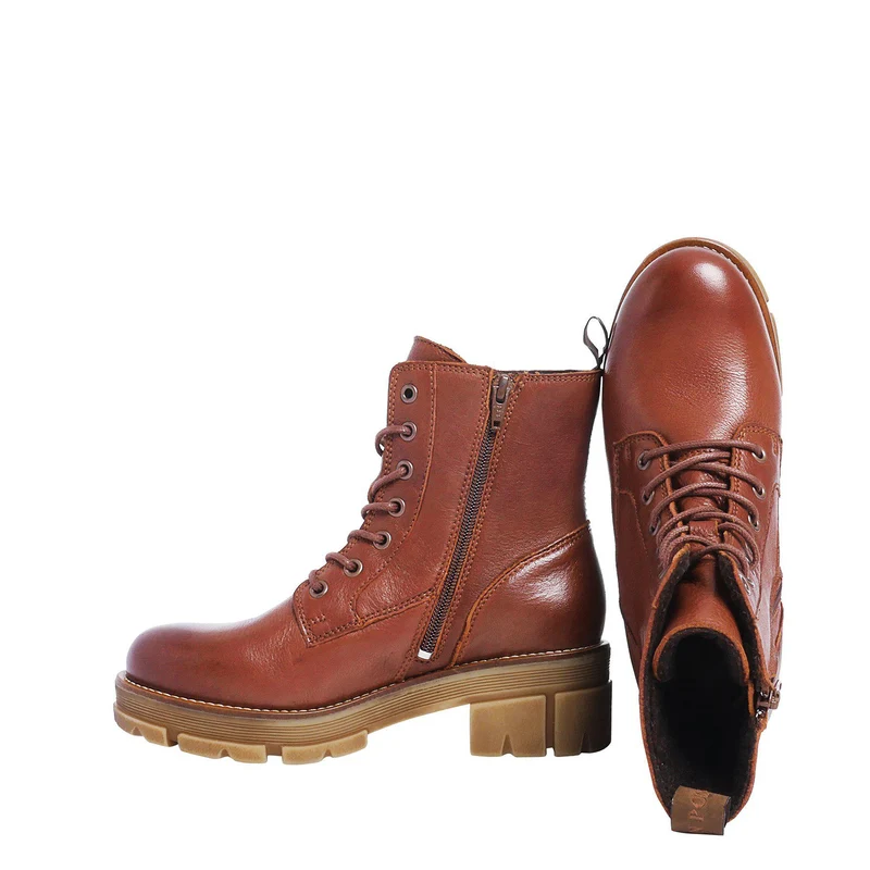 Cecilia Laced boots — Nutbrown