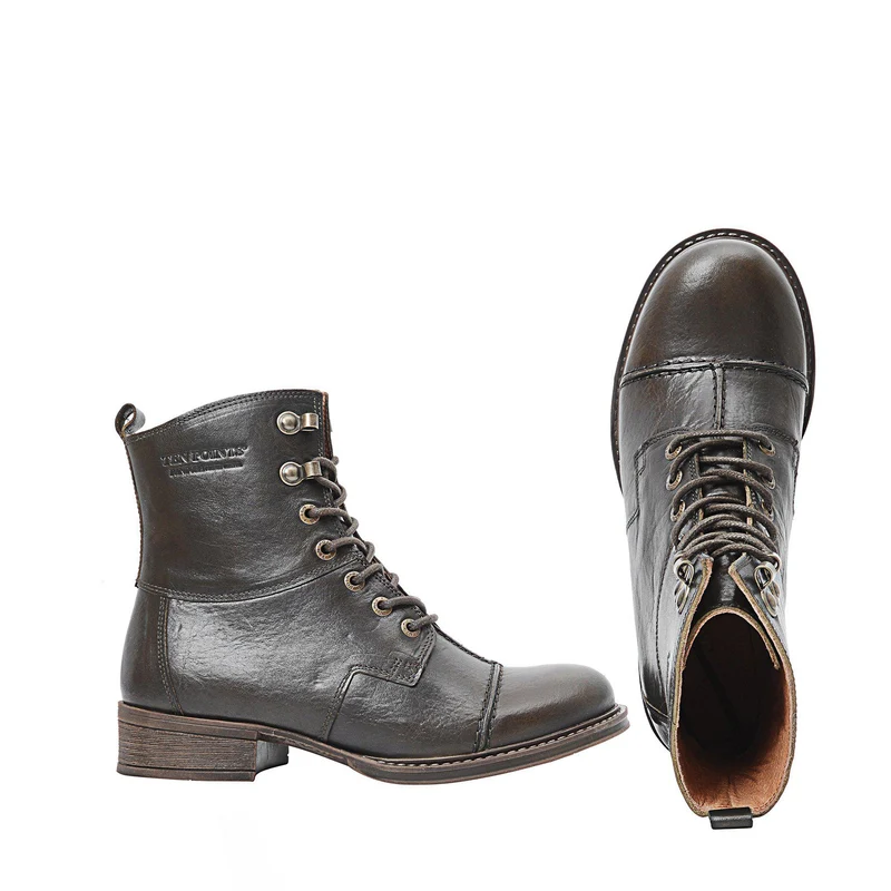 Pandora Laced boots — Olive
