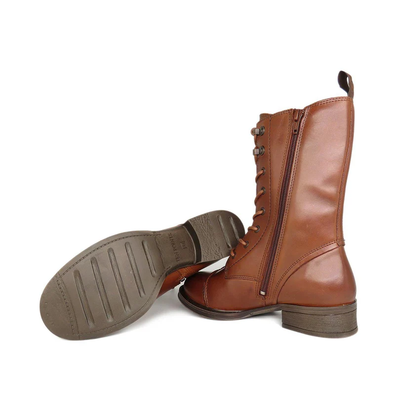 Pandora Laced boots — Lightbrown