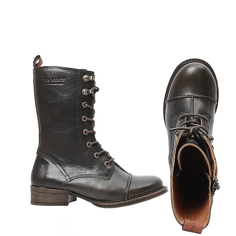 Pandora Laced boots — Olive