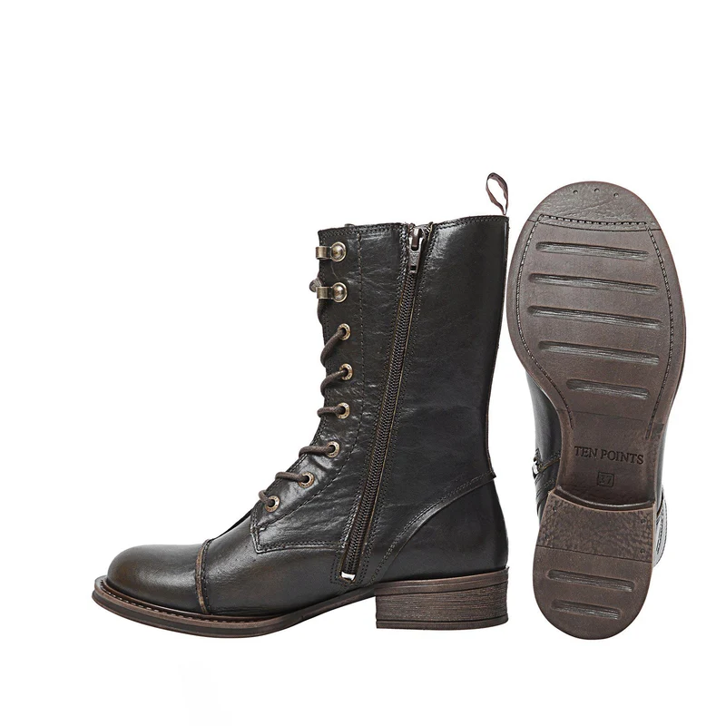 Pandora Laced boots — Olive