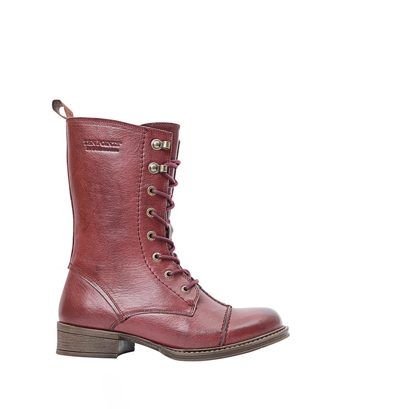 Pandora Laced boots — Wine