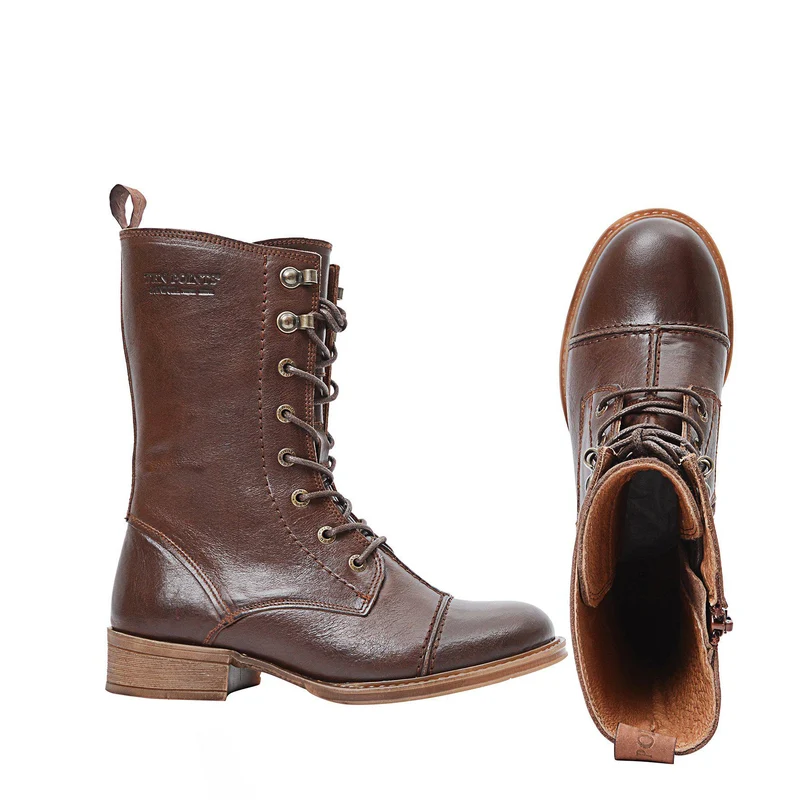 Pandora Laced boots — Chocolate