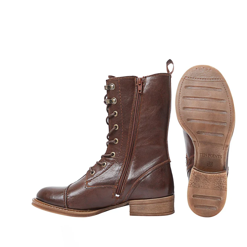 Pandora Laced boots — Chocolate