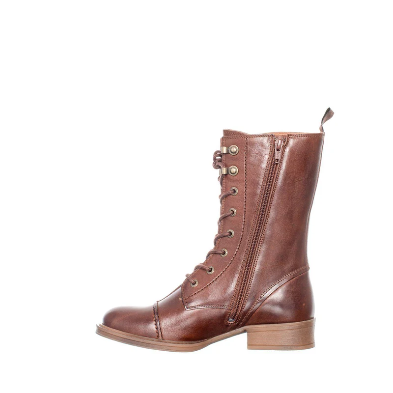Pandora Laced boots — Chocolate