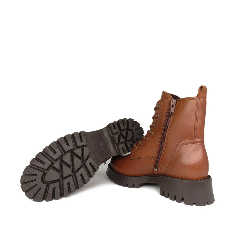 Penny Laced boots — Lightbrown