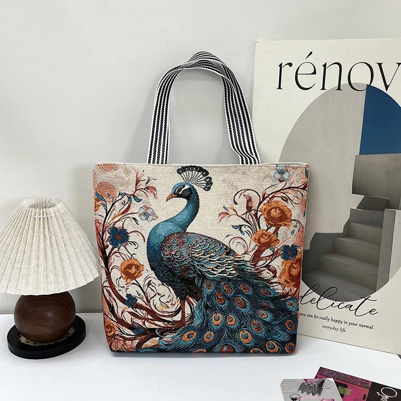 Tavira Tote Tasche mit Tiermuster und Tragegriffen