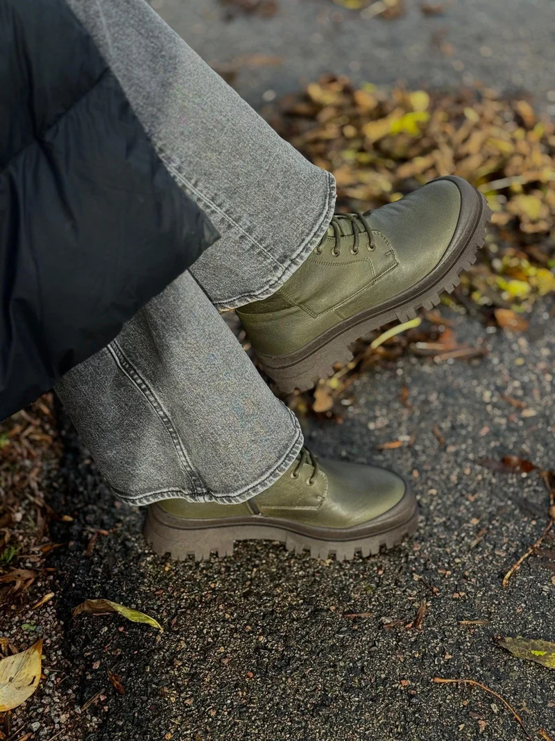 Jenny Laced boots — Green