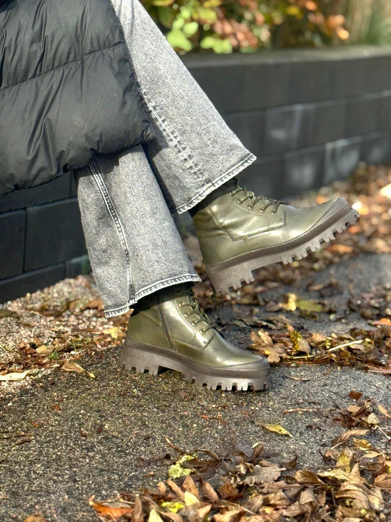 Jenny Laced boots — Green