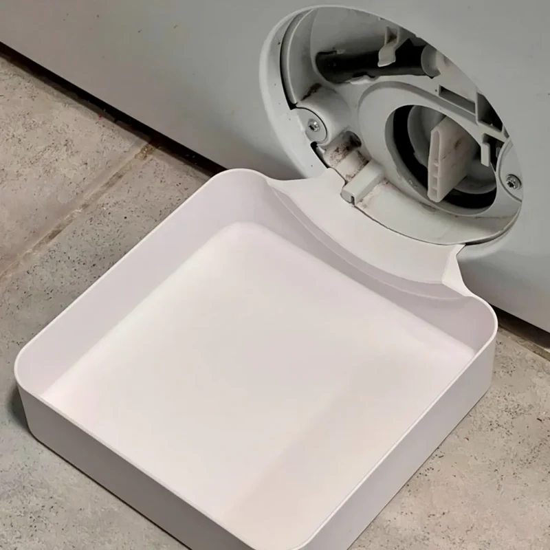 Auffangschale für Waschmaschinenfilter gegen Wasserüberlauf – DryGuard