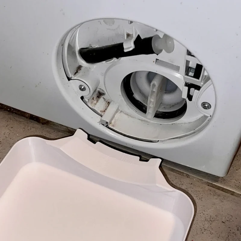 Auffangschale für Waschmaschinenfilter gegen Wasserüberlauf – DryGuard