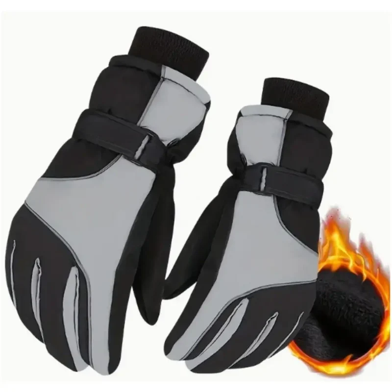 Gefütterte Winterhandschuhe mit langem Bündchen für Damen und Herren – Valtoro