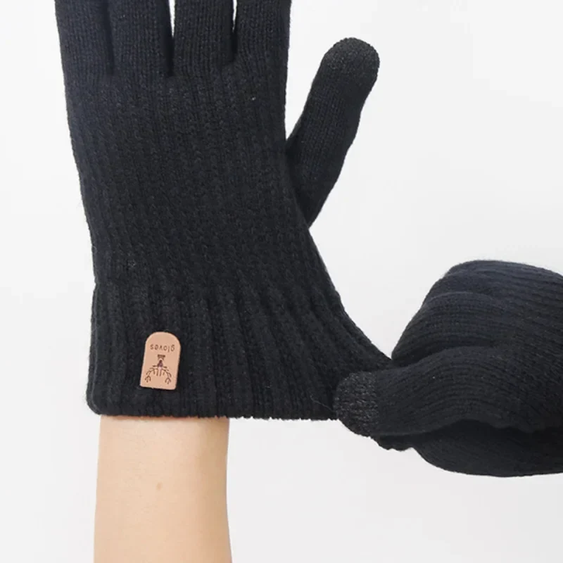 Unisex Strickhandschuhe mit Fleecefutter und Touchscreen-Funktion – Theravio