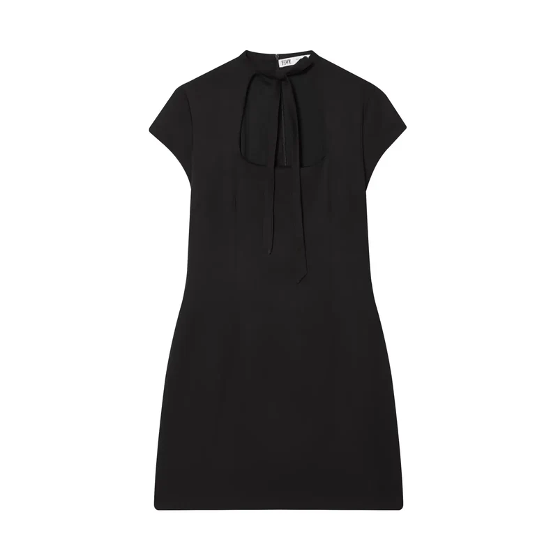 Lysanne Damen Minikleid mit Schleifendetail und Punktmuster