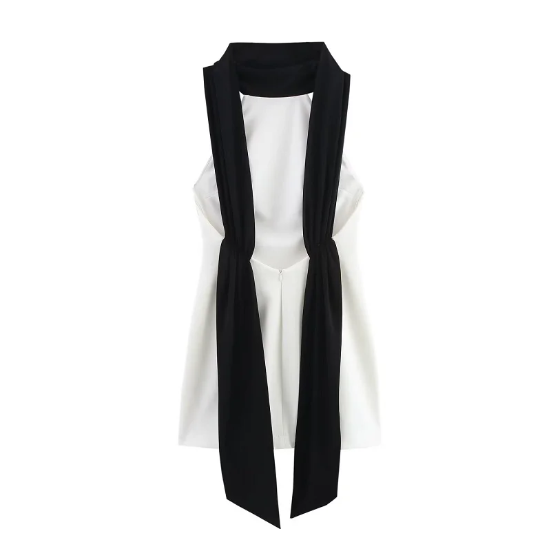 Amélisse Damen Minikleid mit Halterneck und Offenem Rücken